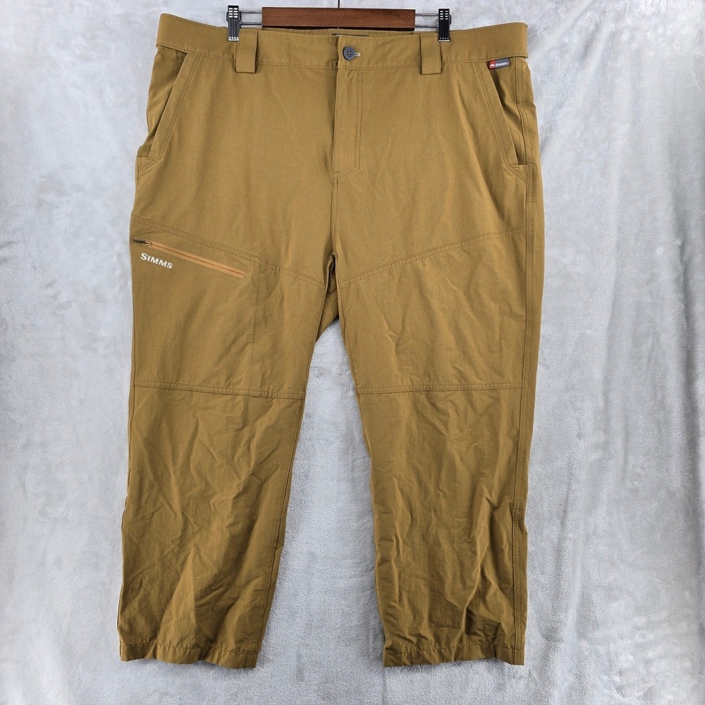 Simms Fishing Guide Pants Size 2XL 42x26 Brown Quick Dry fly fishing Wading